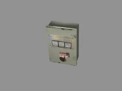 Old Panel current indication Low-poly 3D model