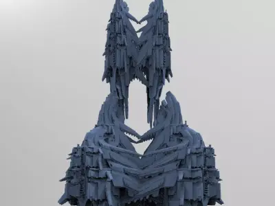 Sci-Fi Insectoid ship Towers collection 1 3D model