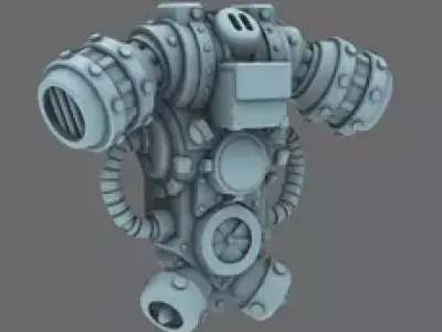 Space Knights V1 Exterminator Backpack 3D print model