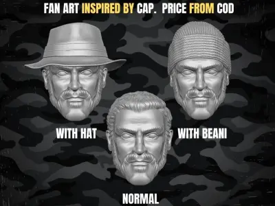 Price Collection Fan Art Heads 3D print model