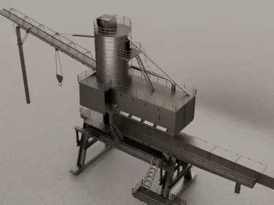 Port Grain Machine 3D model