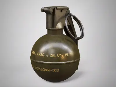 M67 Hand Grenade AAA Game Ready Low-poly 3D model