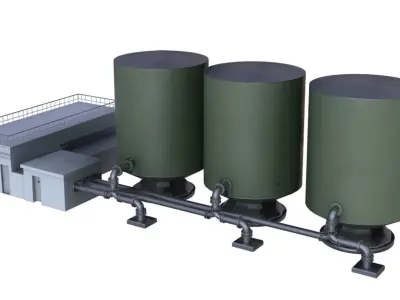 Industrial digester 3D model
