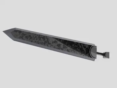 Guts Dragon Slayer Sword 3D Model Free low-poly 3D model