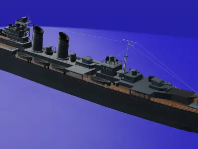 Almirante Cervera-class cruiser  3D model 3D model