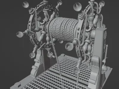 Ship Wheel 3D model by thariduk