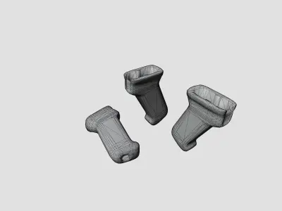 AK-47 Grip Low-poly 3D model