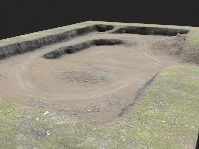 Mine Excavation Low-poly 3D model