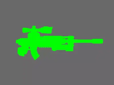 Space Knights AR Style Sniper Rifle LEFT 3D print model
