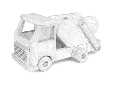 Wooden toy truck 15 3D model