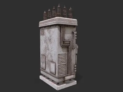 Electrical Transformer 1 Low-poly 3D model purchase