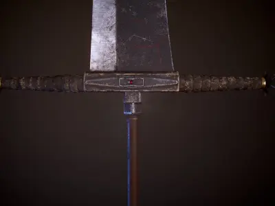Fantasy Old Claymore Low-poly 3D model