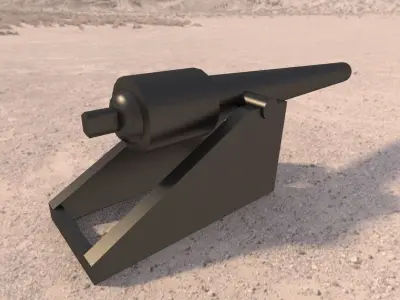 Parrot gun Civil War 200 pound low poly Low-poly 3D model