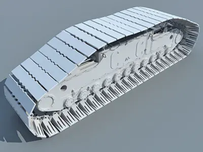 Detailed Crawler Shoe 3D model