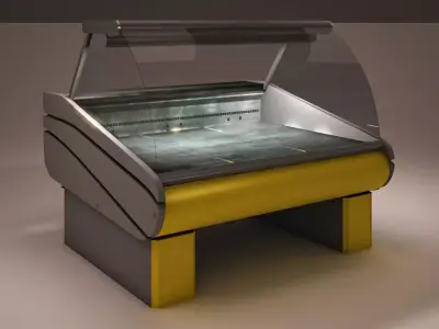 Market Fridge 125 cm 3D model
