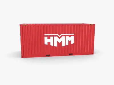 20ft Shipping Container HMM v2 3D model