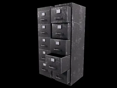 Cabinet V1 - 011 Low-poly 3D model