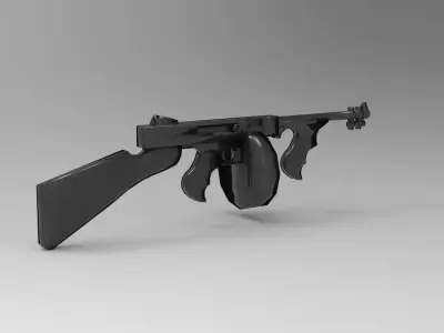 Thompson submachine gun  3D model