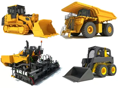 Road Construction Equipment 3D Model Pack purchase