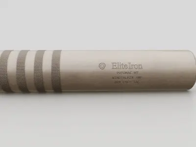 Elite Iron Windtalker AMF 408 CheyTac Suppressor Low-poly 3D model