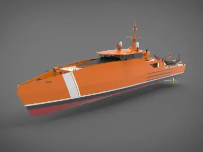 Coastguard Patrol Ship 3D model from CGTrader