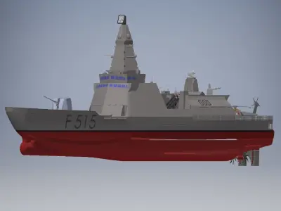 Largest Warship 3d model 3D model