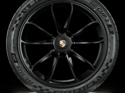 Michelin Pilot Sport CUP 2 R 255 35 ZR20 97Y GT3 3D model