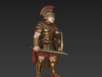 Realistic Ancient Roman Soldier 3D model