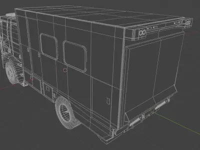 Iveco Eurocargo Rettungsdienst Low-poly 3D model