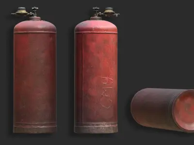 Propane Gas Tank - Game Ready Low-poly 3D model