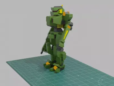 Green Robot 3D model