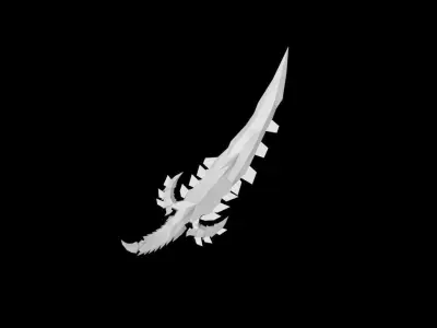 Crystal Dagger Low-poly 3D model