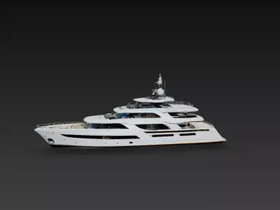 Ultra Luxury Mega Super Yacht 3D print model