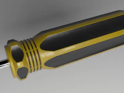 Screwdriver Low-poly 3D model
