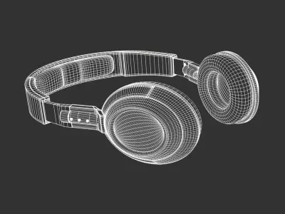  Headphones Model, Navy Blue 