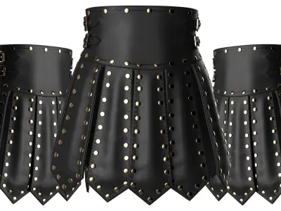 Skirt Armor Low-poly 3D model