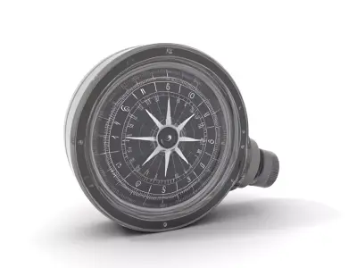 Nautical Compass Model Pack  Precision Navigation Instrument Low-poly 3D model