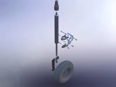 Retract leg Free 3D model