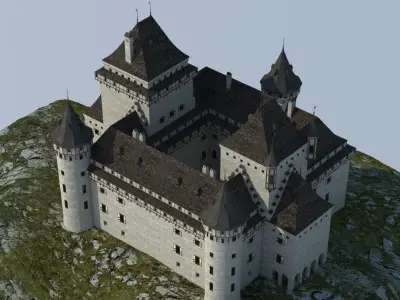 Medieval castle 3D model by 3DModelWarehouse