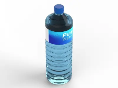 blue water bottle 3D model