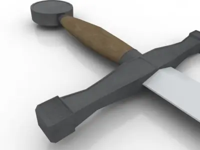 Knight Sword Low-poly 3D model buy
