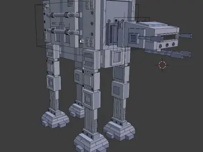 ATAT Walker Low Poly  Low-poly 3D model