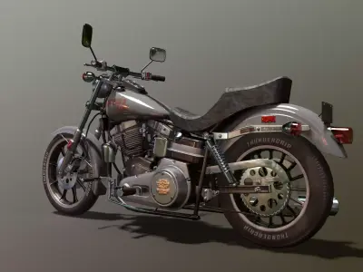 American Cruiser Motorcycle Low-poly 3D model