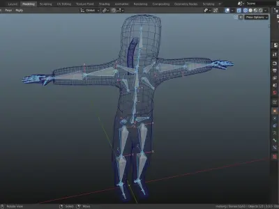 The Hazmat astronaut in suit Low-poly 3D model