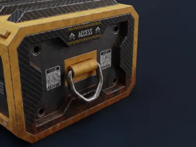 SCI-FI CRATE  Free low-poly 3D model