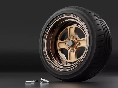 Work Equip 40 Wheel 3D model by samcad