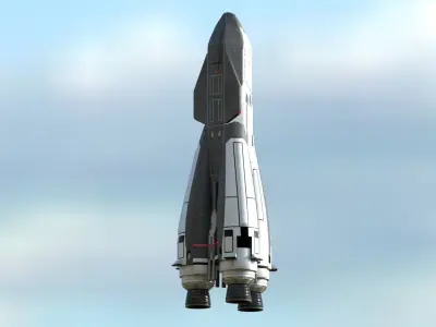 Rocket launch 3D model by BROhere
