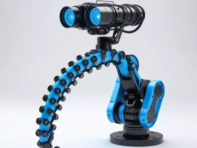 Futuristic Modular Robotic Tentacle Arm 3D model