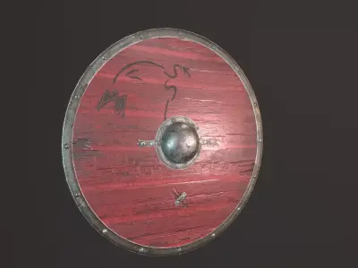 Ragnar viking shield  Free low-poly 3D model