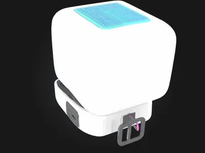 Pixel Bunny Monitor  Cute Meets Retro Pixel Aesthetics 3D model
